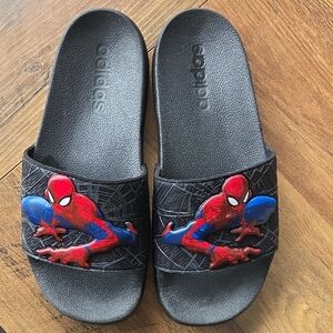 Adidas Kids Spider-Man Slide Sandals - Black and Blue